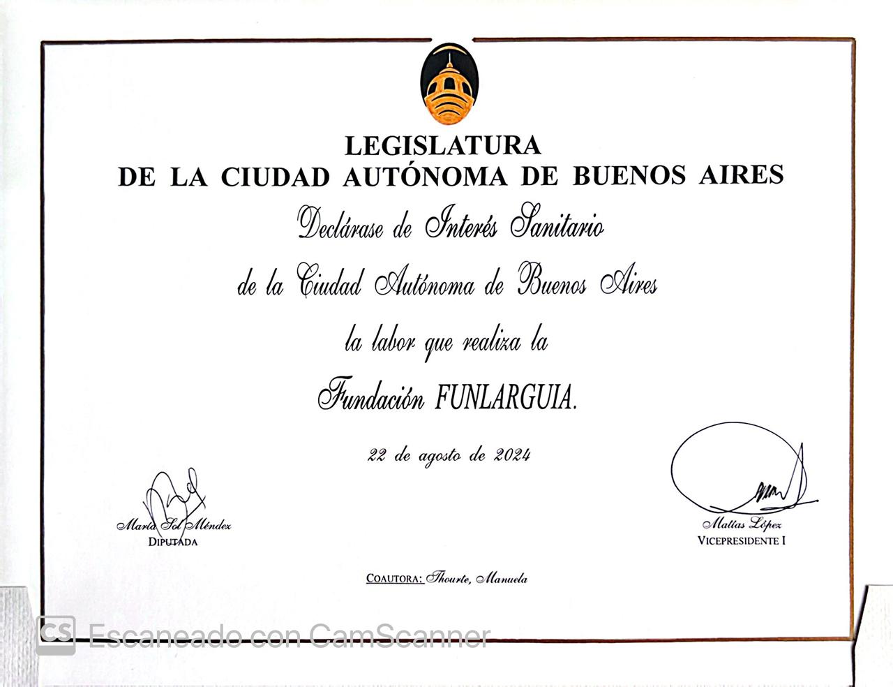 Declaración de interés sanitario 2024